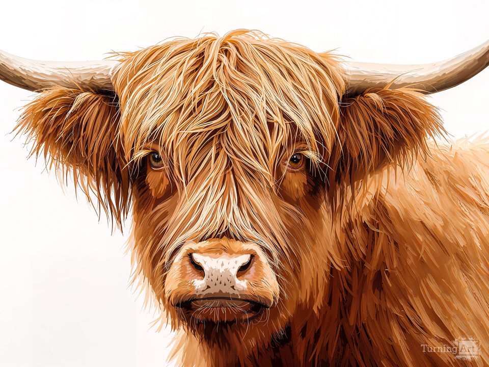 Majestic Highland Cow Portrait