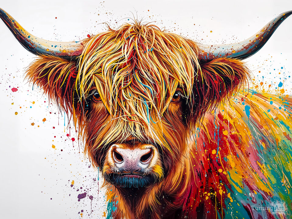 Colorful Highland Cow
