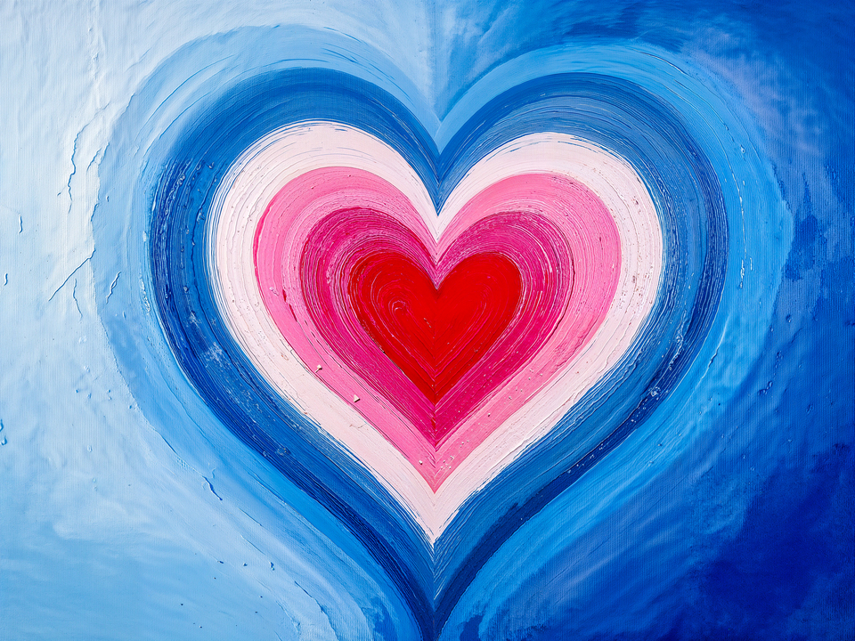 Hearts Surrounded In Blue Joy