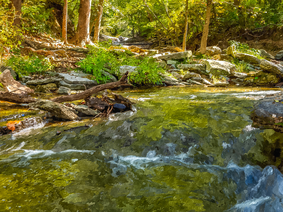 Ozarks Autumn Currents Painterly