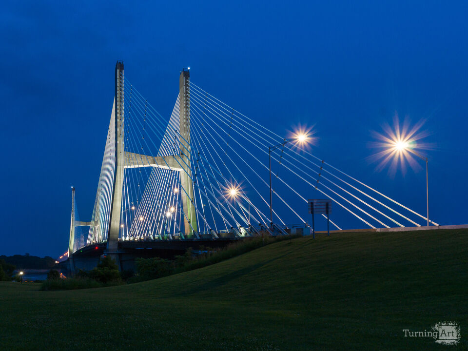Cables Of Light Over The Mississippi