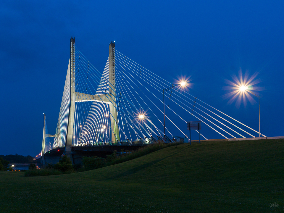 Cables Of Light Over The Mississippi