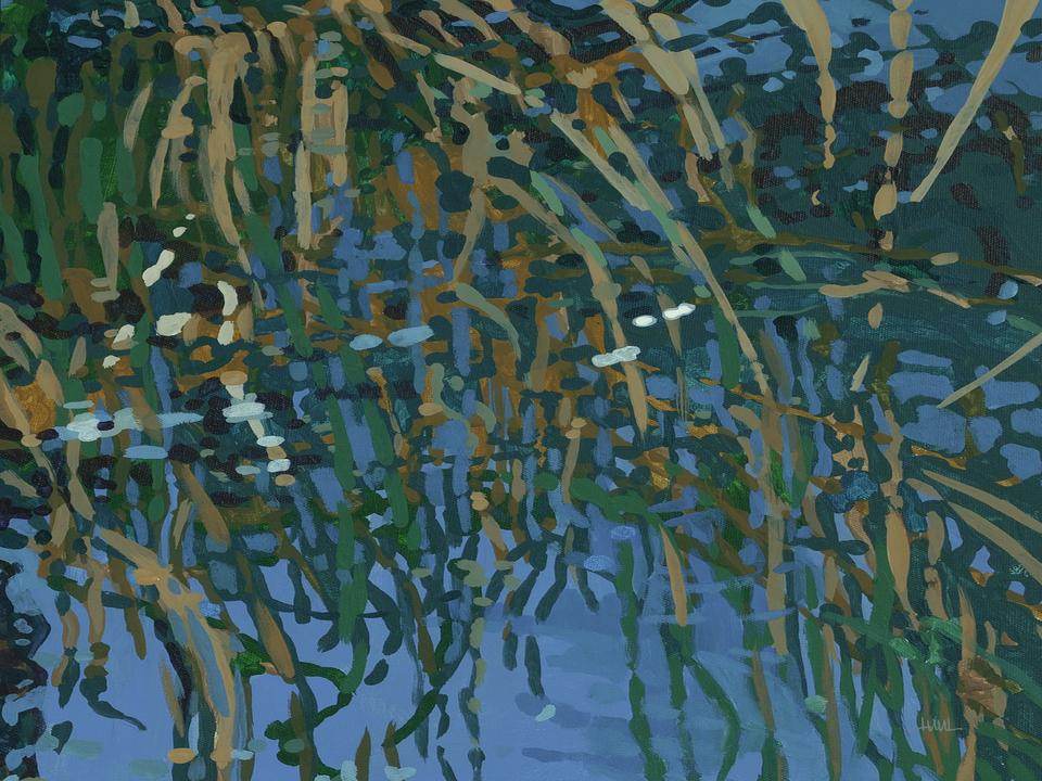 Palm Frond Reflecting II