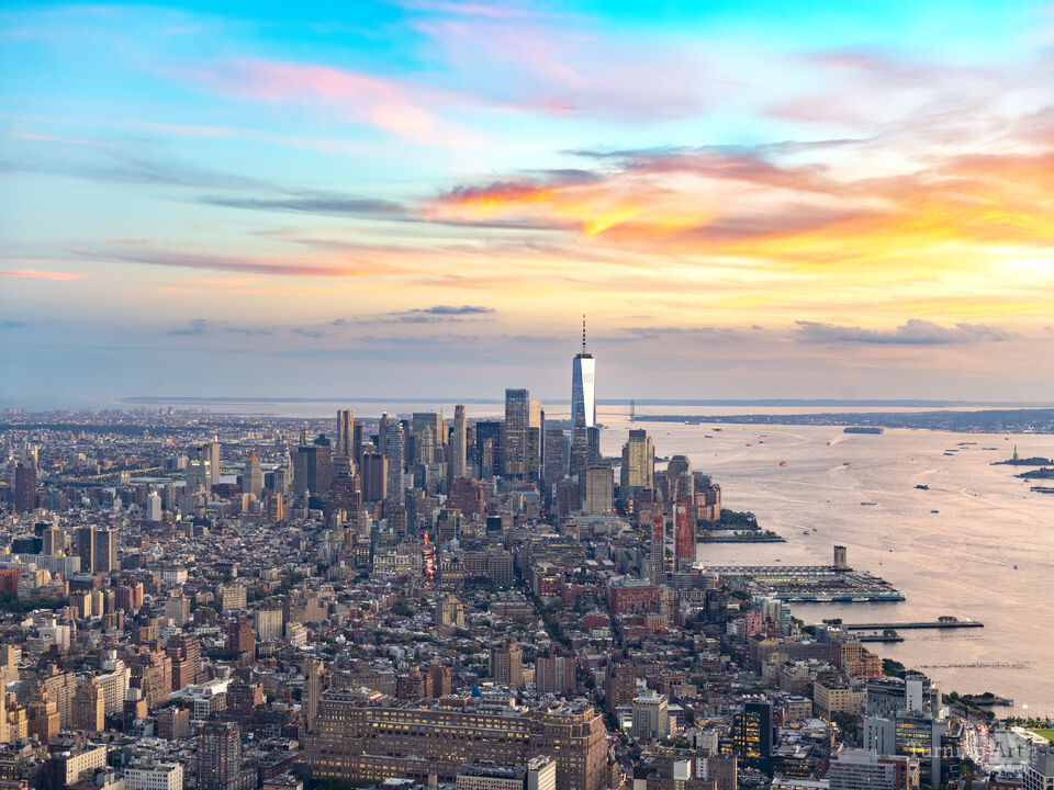 Elevated panoramic of New York
