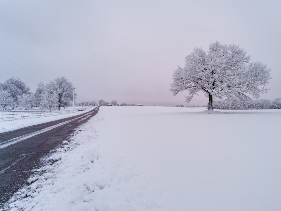 Winter Silence In Missouri Countryside