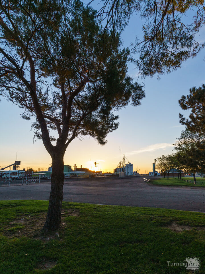 Sunrise At The Lamar Feed Mill Vertical