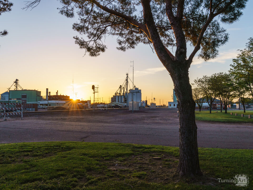 Morning Rays In Colorado Farming Town