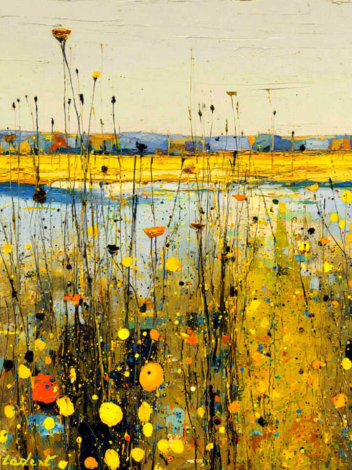 River   and   flowers 