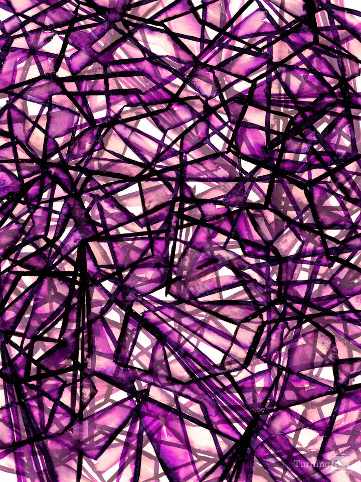 UNCHARTED, AMETHYST PURPLE - GEOMETRIC ABSTRACT