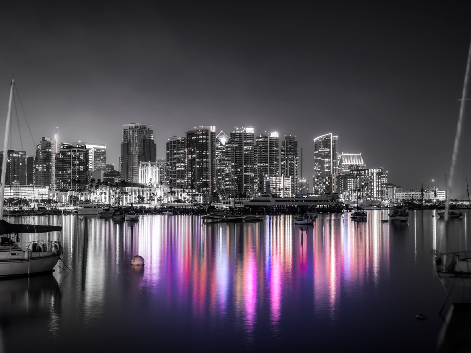Pink and Purple - San Diego Skyline