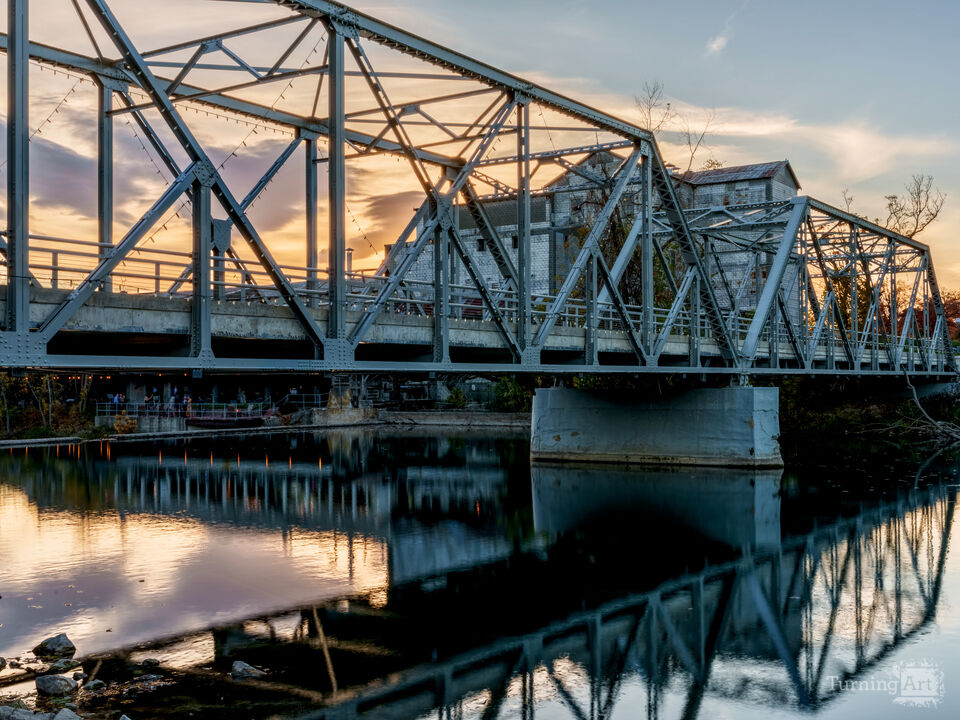 Fall Sunset At Ozark MO Bridge