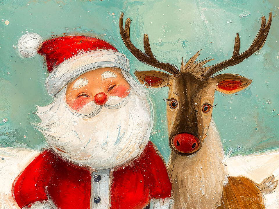 Santa Claus with Reindeer