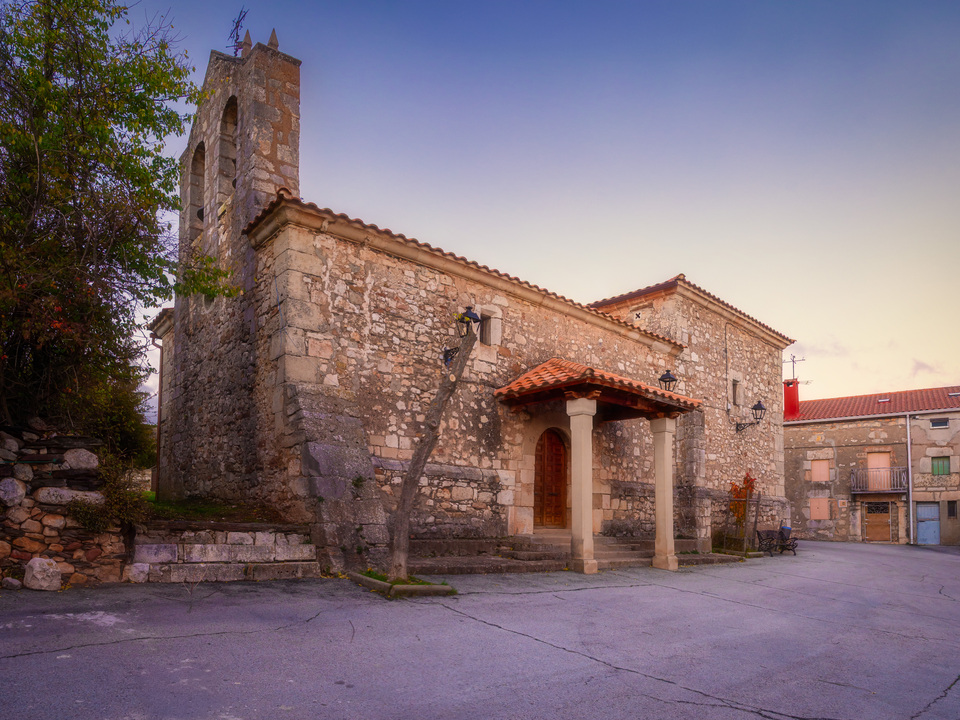 Stone Church at Dusk