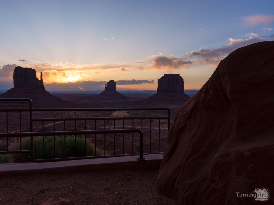 Monument Valley Sunrise From The View