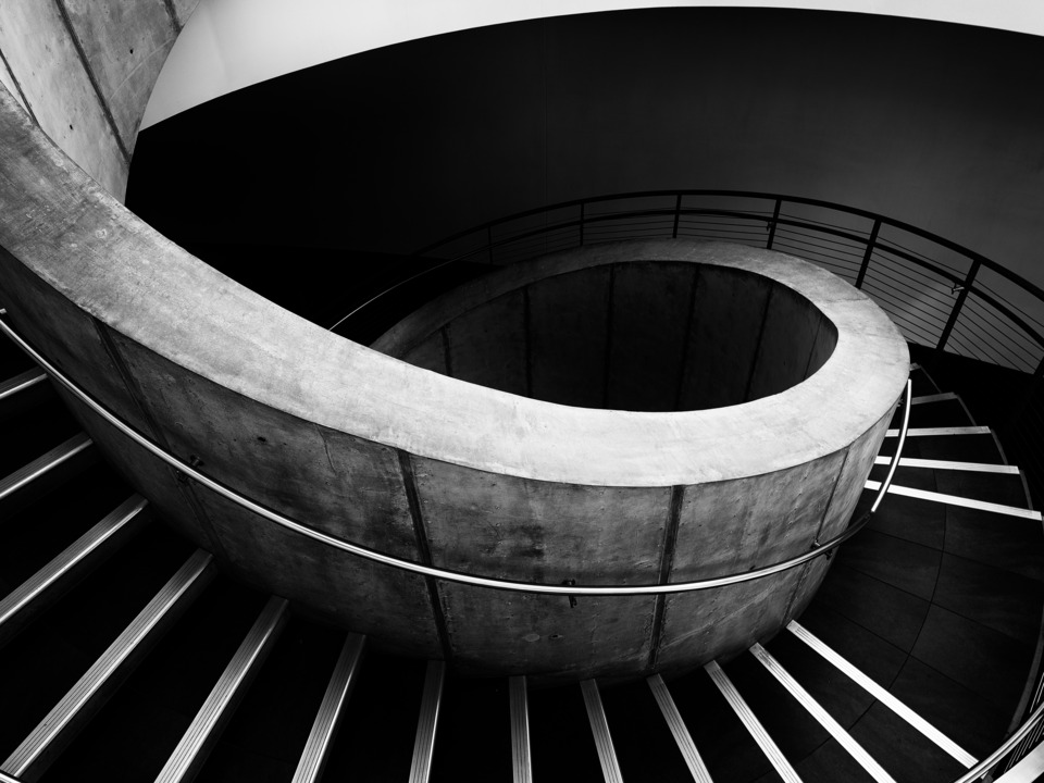 Staircase in Black and White