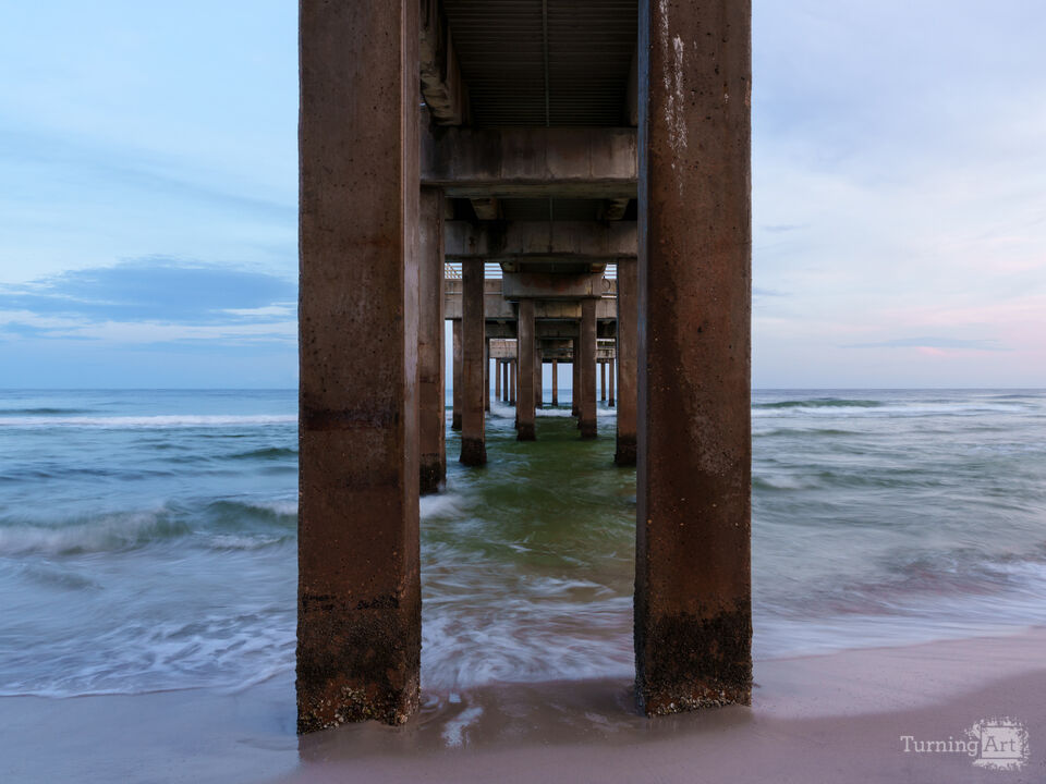 Stillness Beneath Orange Beach Pier