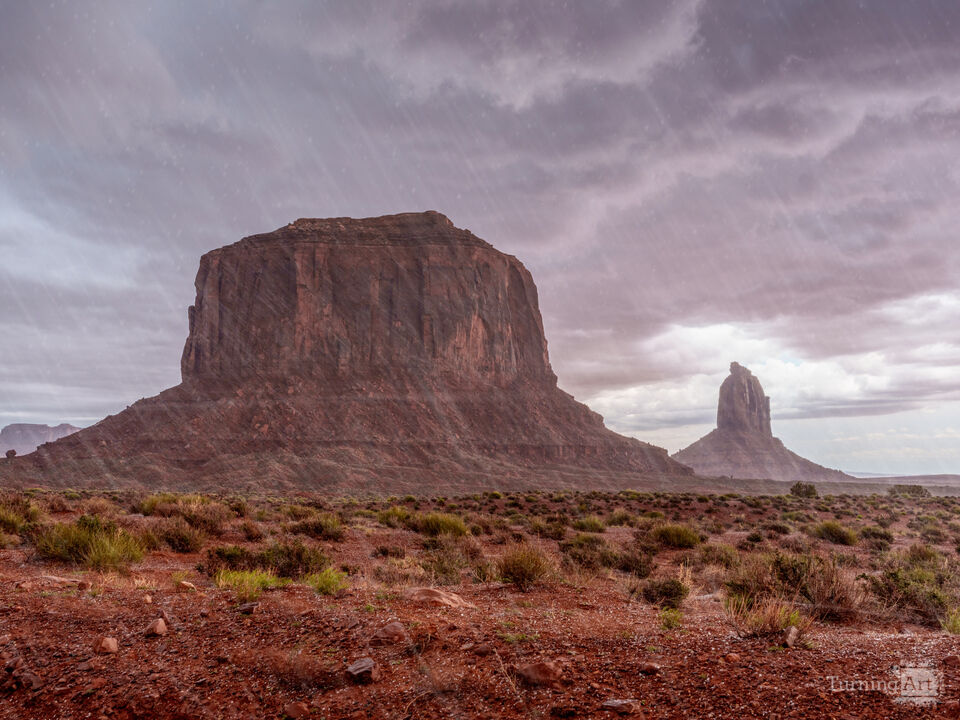 Rain And Hail By Merrick Butte