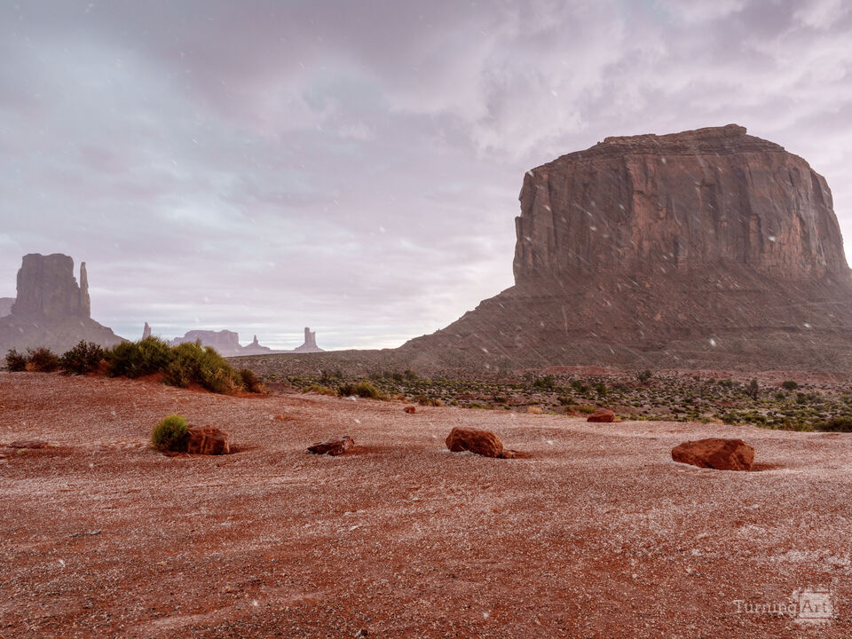 Desert Storm At Monument Valley