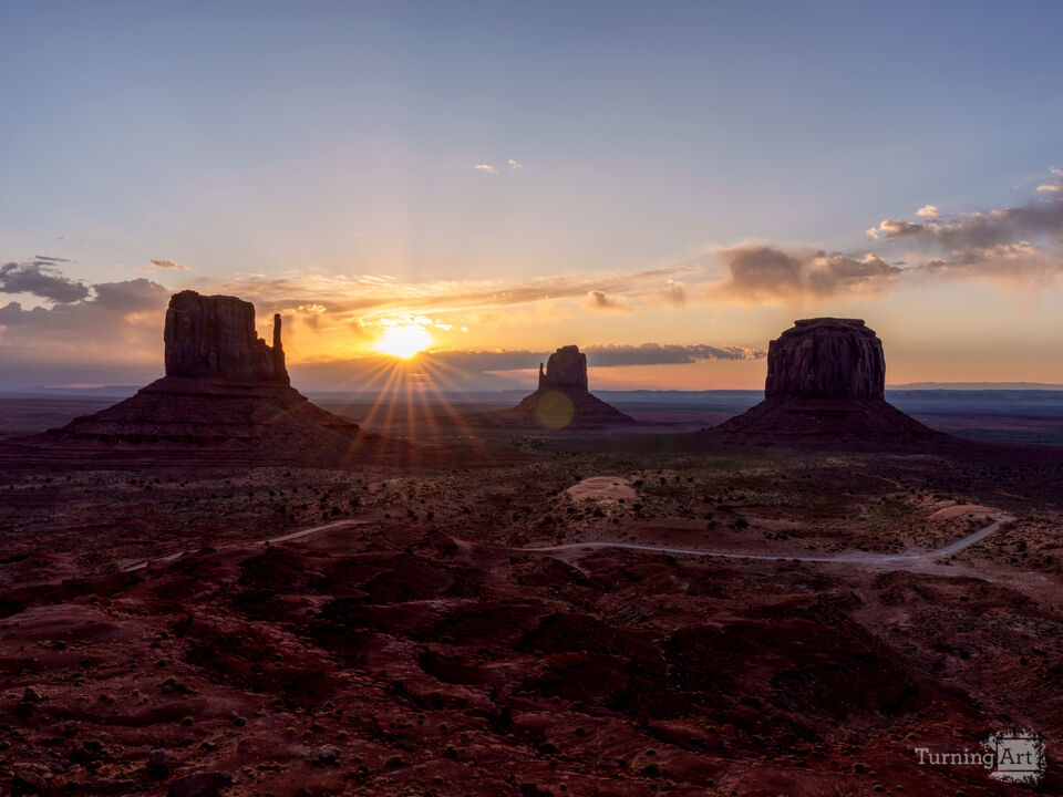 Golden Rays Sunrise Monument Valley