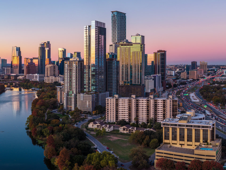 Rush hour through Austin Texas