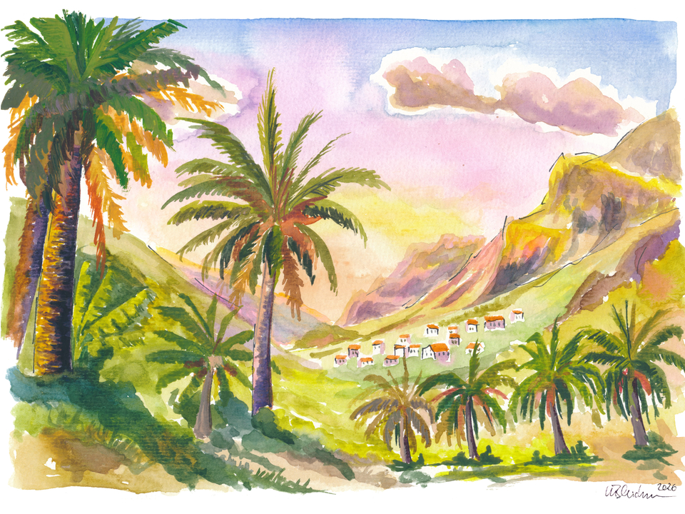 Golden Valle Gran Rey Oasis of Palms and Light