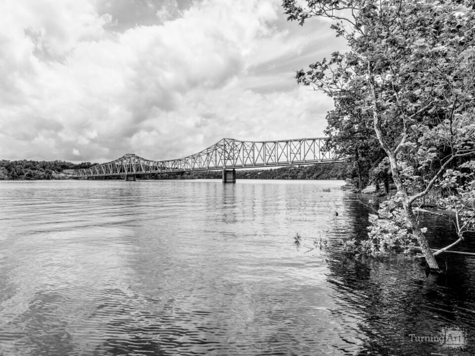 Shell Knob Bridge Missouri Grayscale