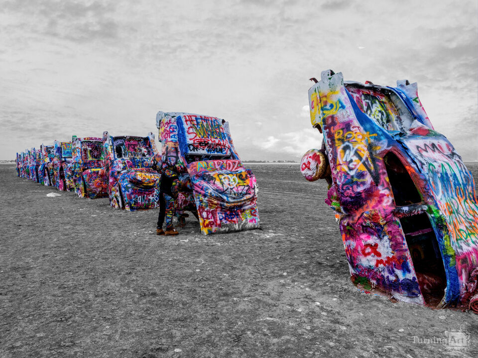 Cadillac Ranch Texas Selective Color