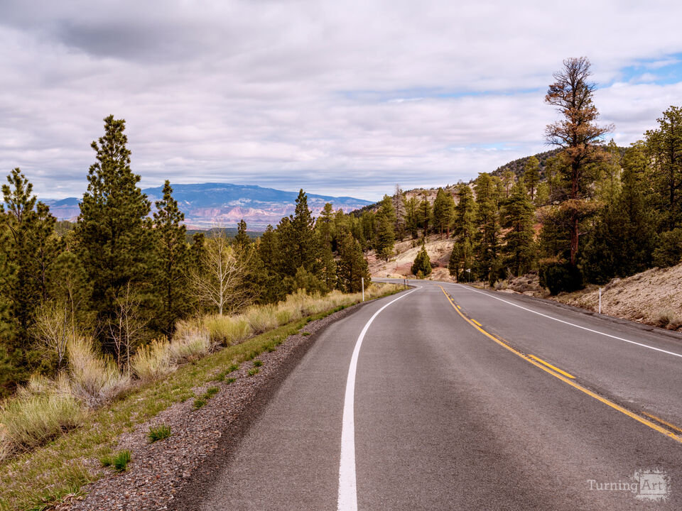 Utah Byway 12 Roadside Mountain View