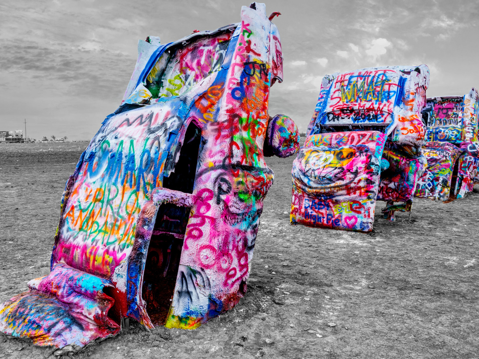 Cadillac Ranch Cars Graffiti Select Color