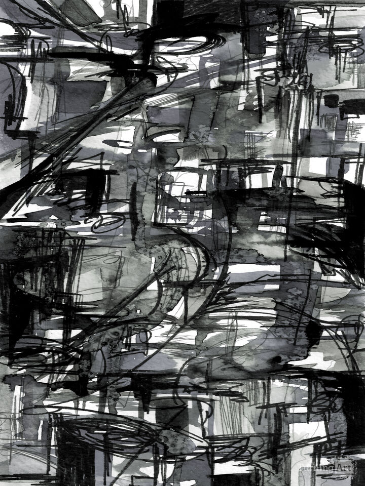 METROPOLITAN MOVERS 10 - COLORFUL URBAN ABSTRACT PAINTING