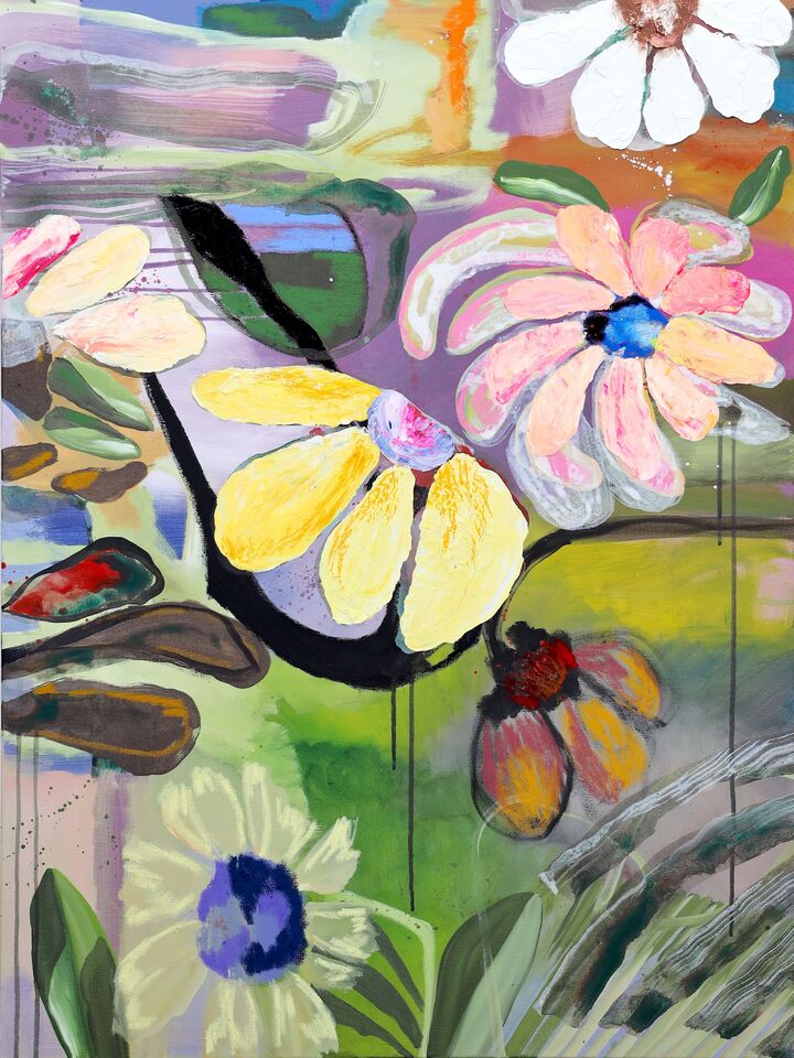 Still life floral landscape garden