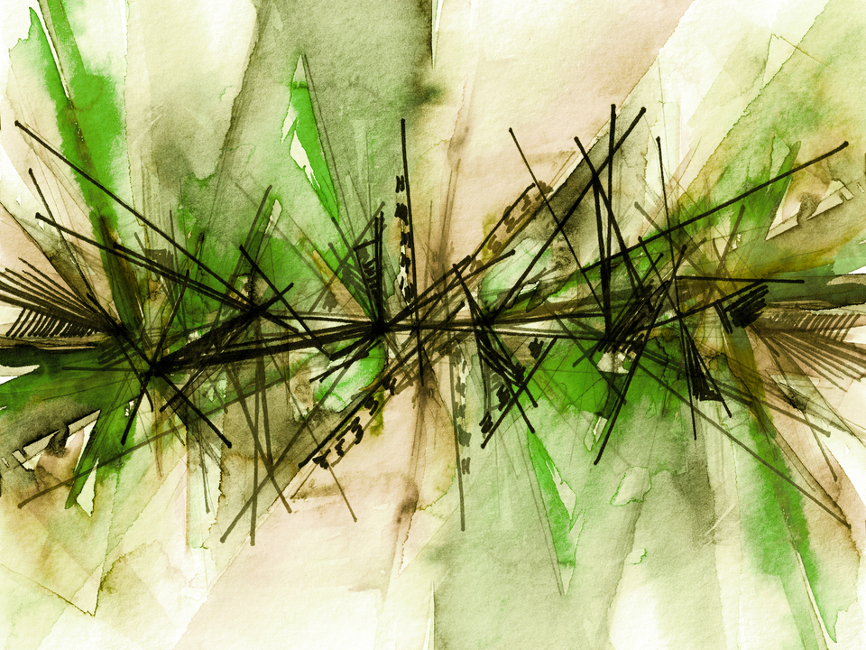 FINDING BALANCE 2 - ABSTRACT WATERCOLOR PAINTING