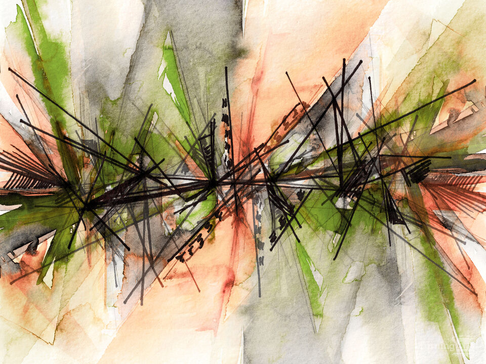 FINDING BALANCE 6 - ABSTRACT WATERCOLOR PAINTING