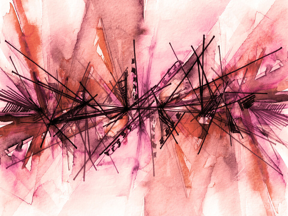FINDING BALANCE 7 - ABSTRACT WATERCOLOR PAINTING