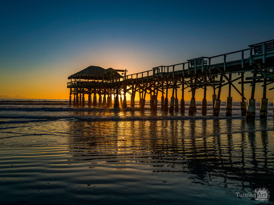 Sunrise over the Cocoa Beach Pier Florida