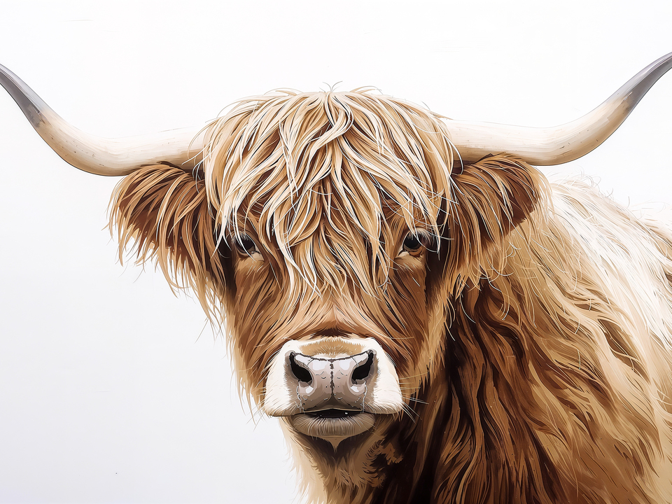 Portrait - Majestic Highland Cow