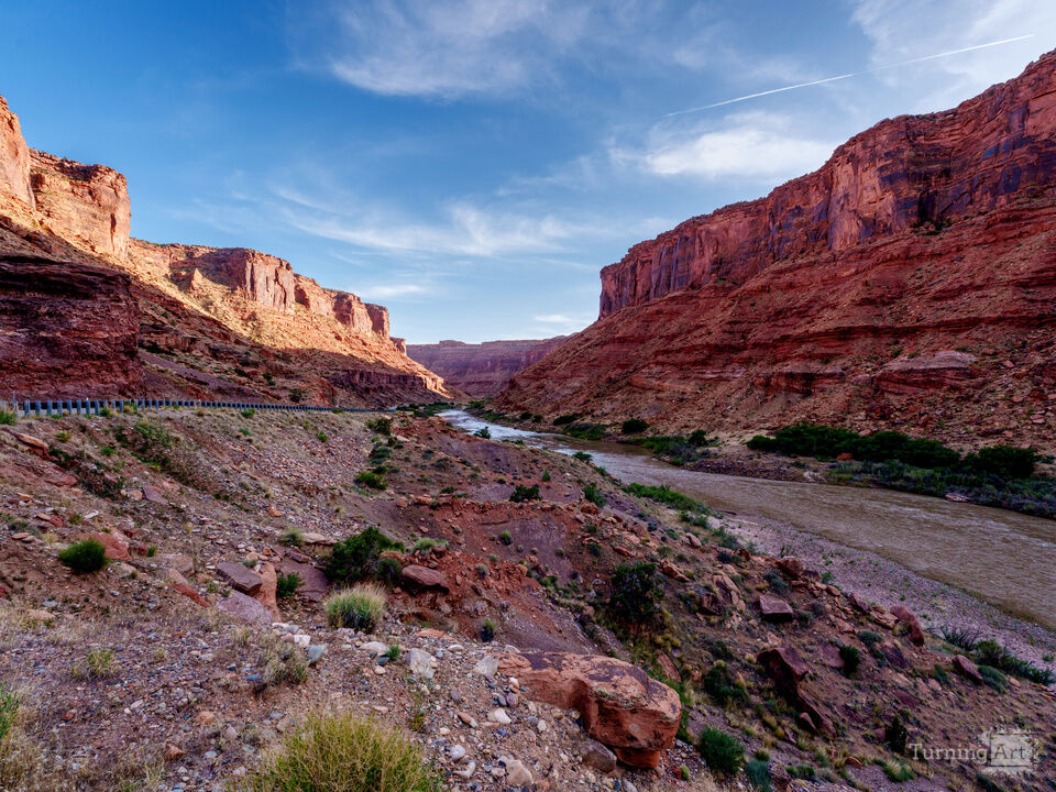 Colorado River Flows Through Moab Landscape