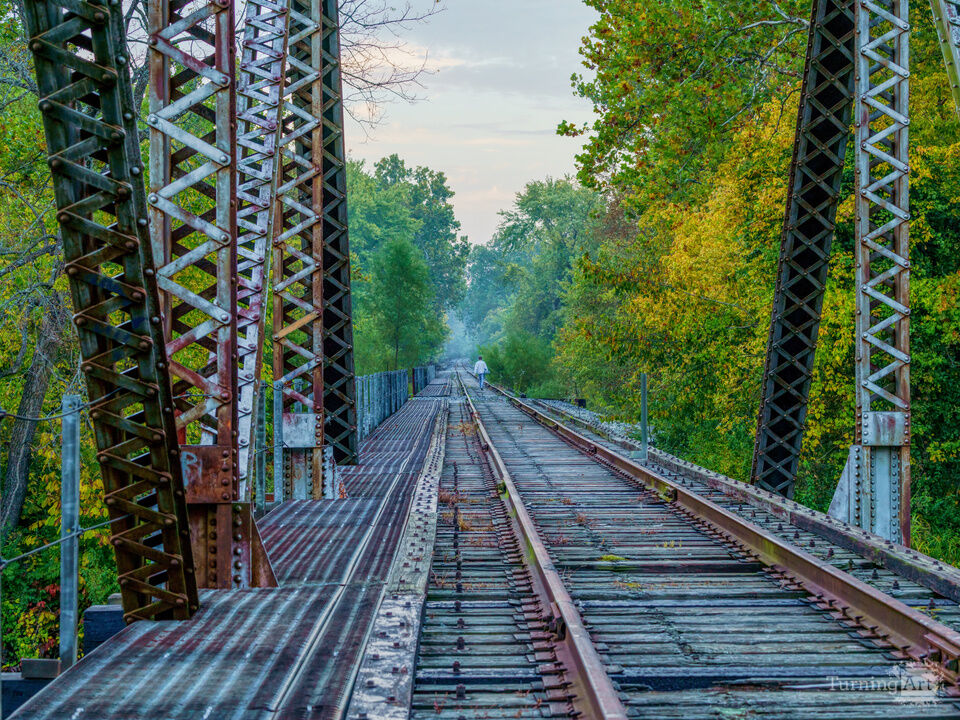 Morning Walk By Abandoned Railroad Tracks
