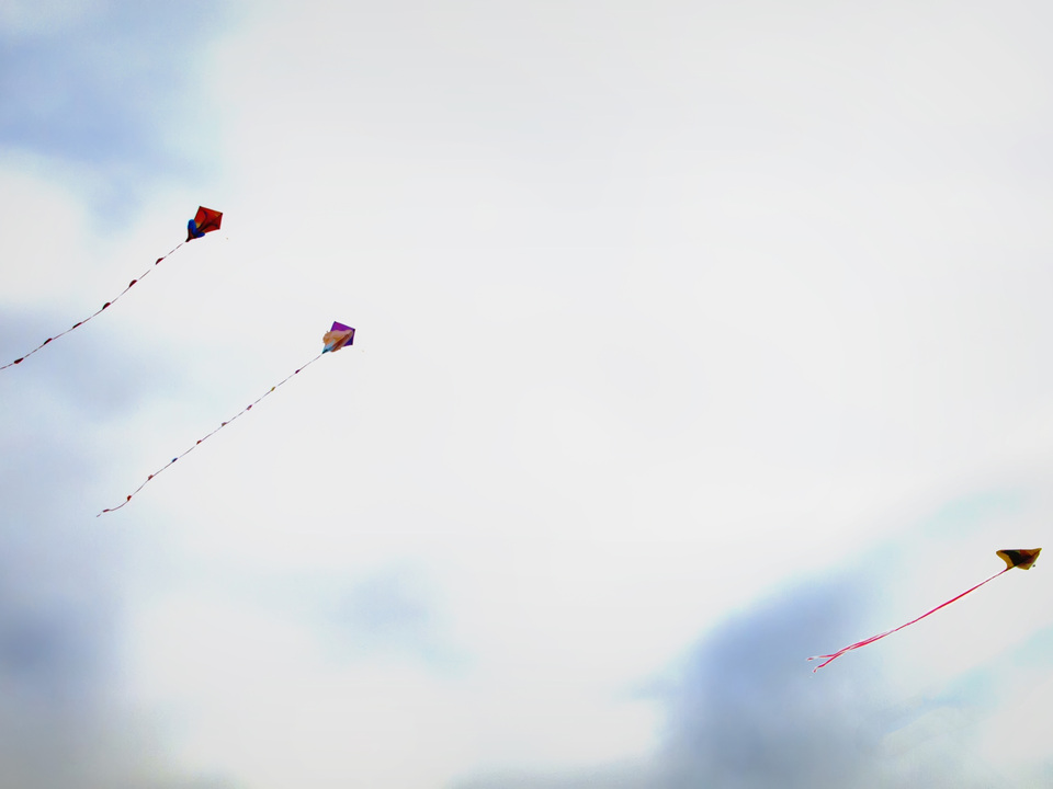 Three Kites In The Clouds