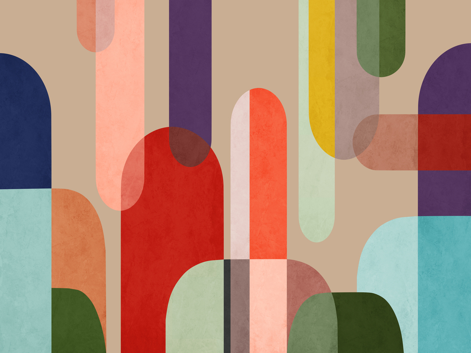 Modern Abstract Rounded Columns