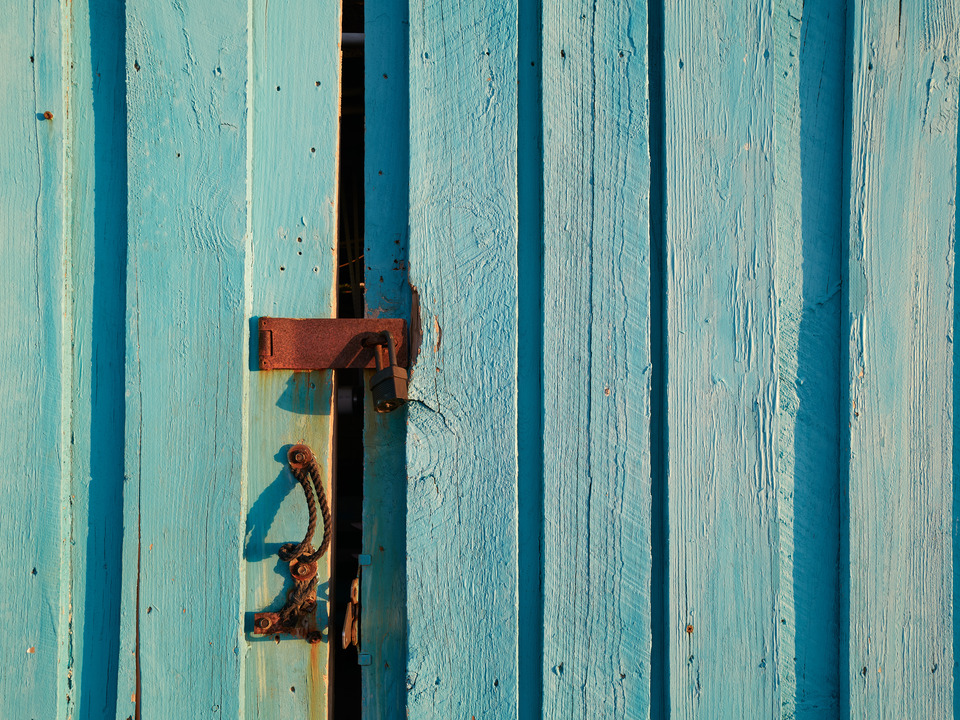 Blue Doors and Orange Rust
