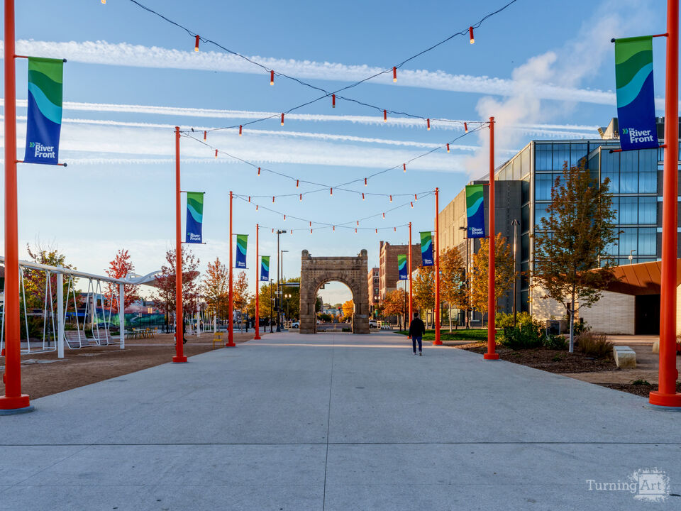 Walkway To Arch Wall Omaha