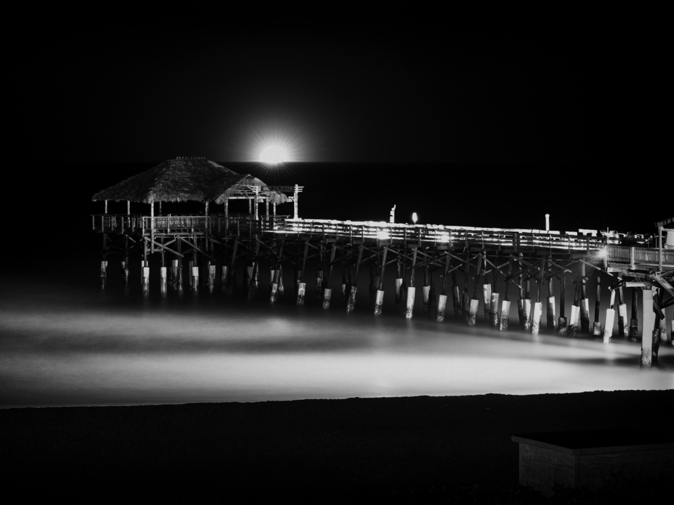  Fishing pier at night 