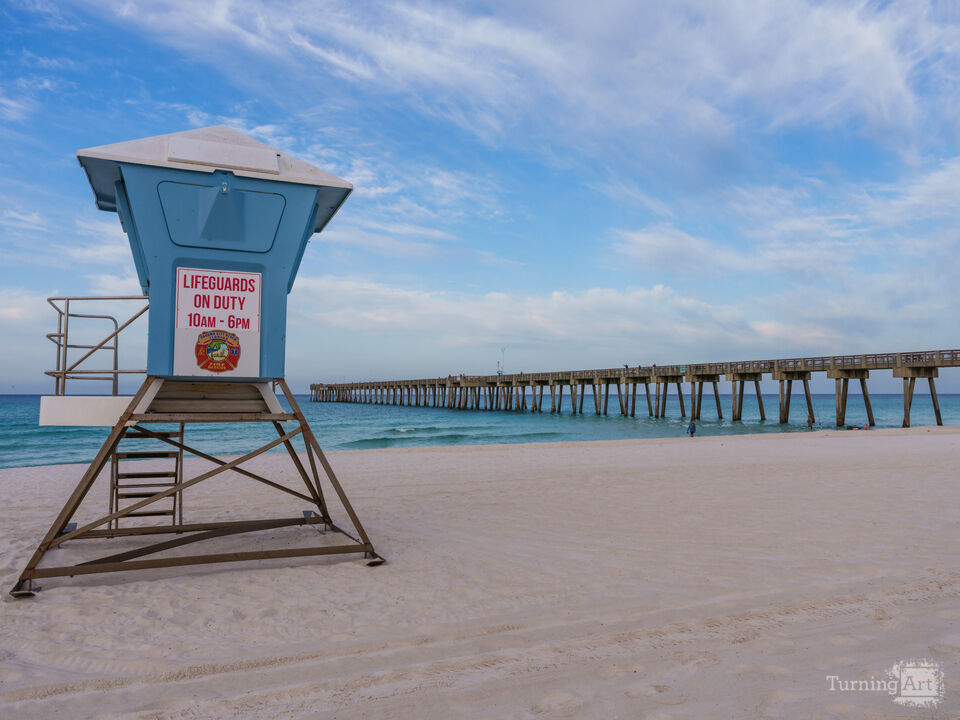 Lifeguard Stand And Pier Panama City Beach
