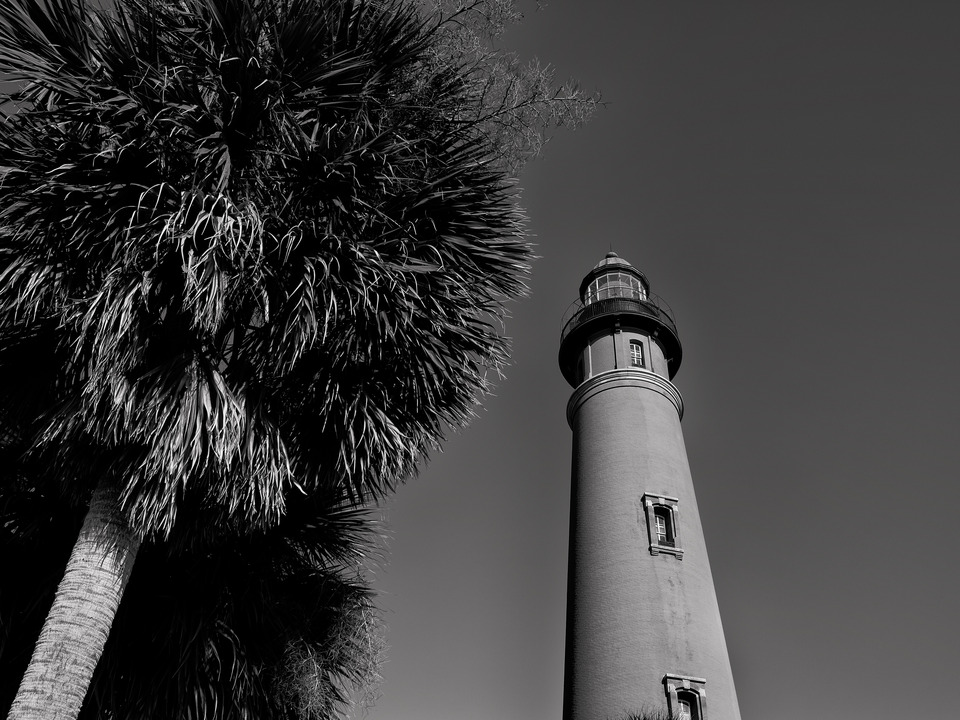 Black & White of the Ponce Inlet Lighthouse