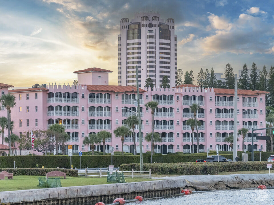 Pink Buildings in Boca