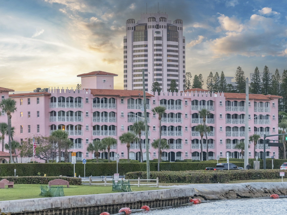 Pink Buildings in Boca