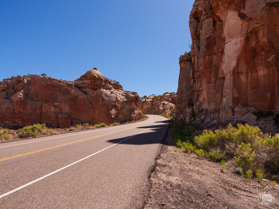 Utah Scenic Byway 12 Through Rock Cliffs