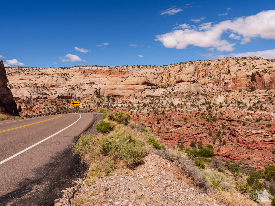 Rock Cliffs Along Utah Highway 12