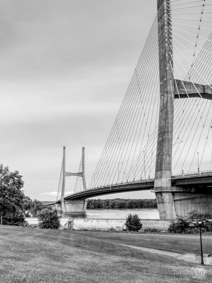 Evening Calm By Bill Emerson Bridge Grayscale